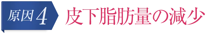 原因4　皮下脂肪量の減少